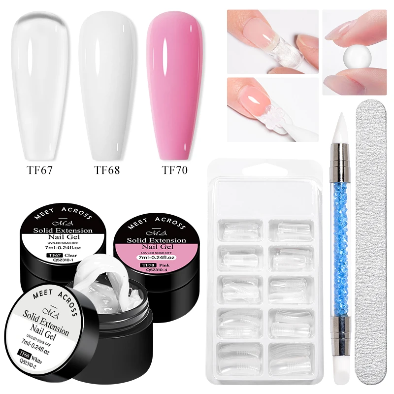

6 шт., набор гелей для наращивания ногтей с антипригарным покрытием, твердый гель для наращивания ногтей, резьба по цветку, долговечный УФ/LED Vernis DIY