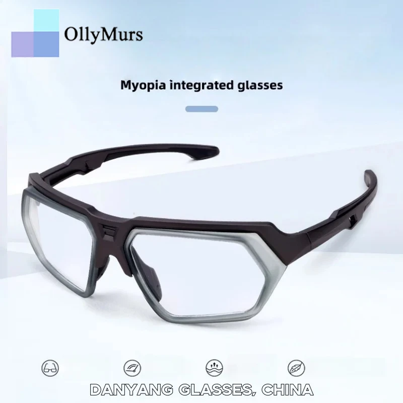 

OLLYMURS Cycling Glasses Integrated Windproof Goggles Football Badminton Basketball Men and Women Sports Prescription Glasses T1