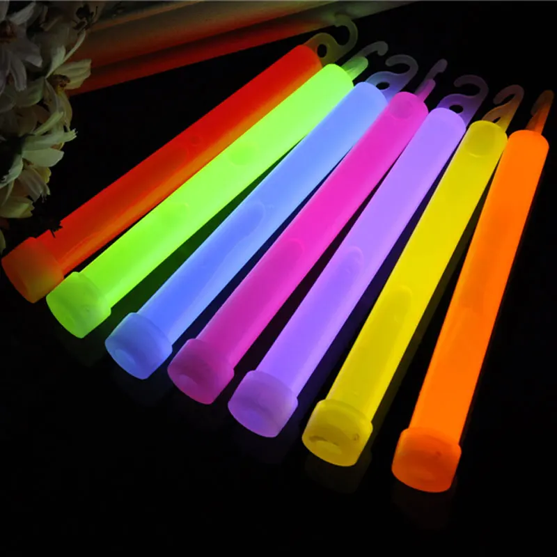 10 PCS Fluorescence Glow Stick Light with Hook Outdoor Camping Supplies Emergency In The Dark Party Concert Light Glowing Sticks