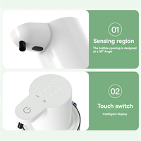 A20F-400ML Automatic Soap Dispenser, Infrared Sensor, 4 Adjustable Modes, Waterproof, Ideal For Home, Kitchen, Bathroom