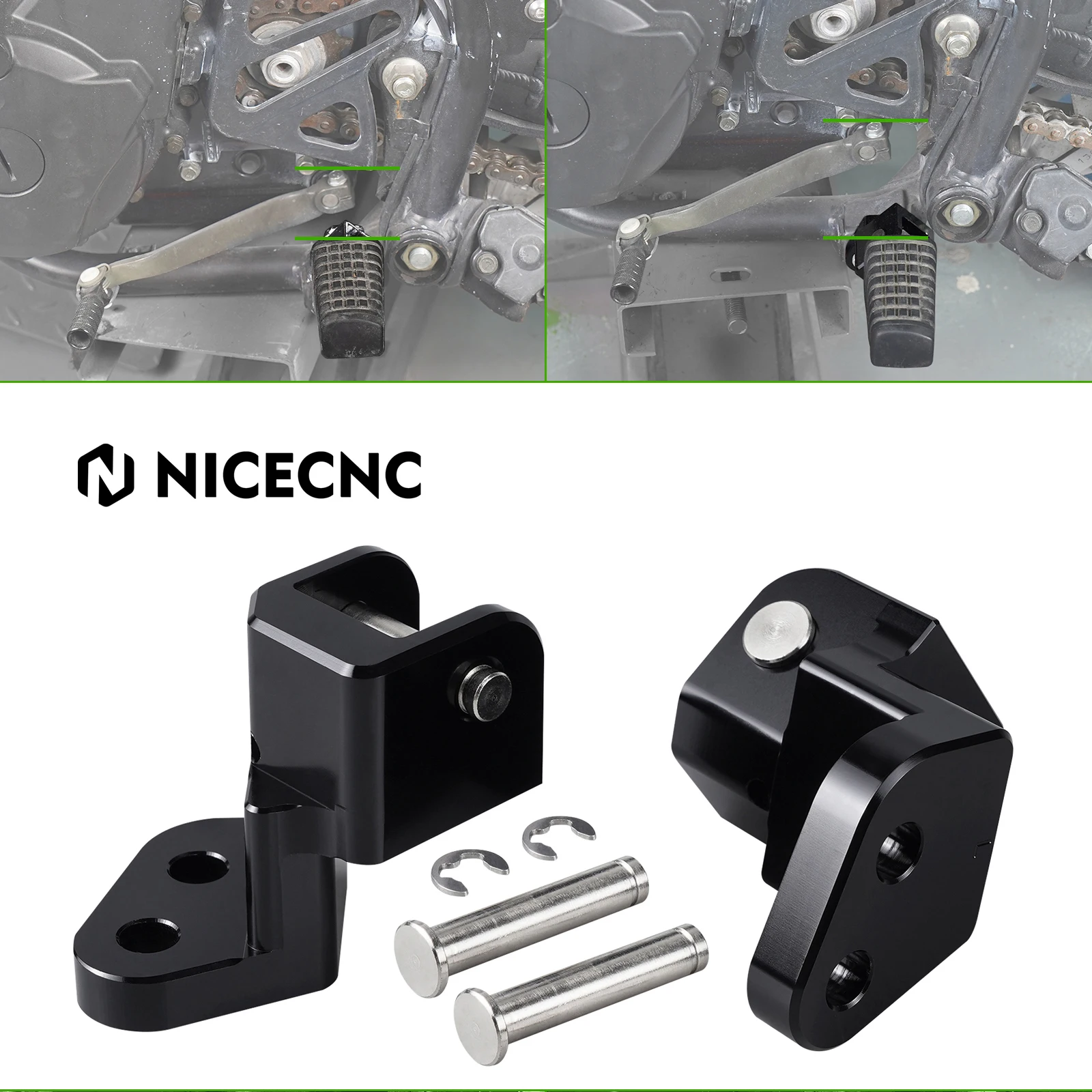 

Для 1987-2018 Kawasaki KLR650 KLR 650 опускающие кронштейны для подножек 1 "набор для опускания подножек мотоцикла