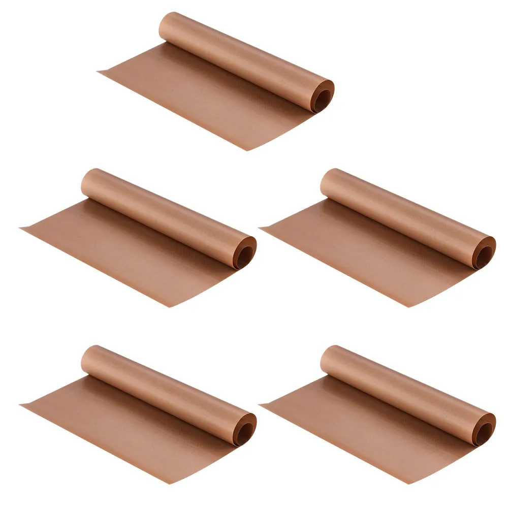 5Pcs Heavy Duty Glass Fiber Baking Liner Oven Mat Non Stick Reusable High Temp Waterproof Grease Proof Bbq Baking Tray Pad