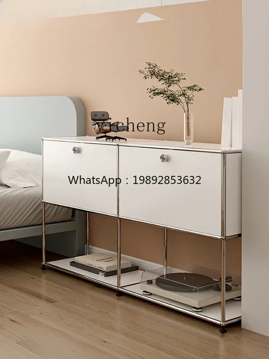 

medieval small apartment dining side cabinet stainless steel module furniture decorative cabinet