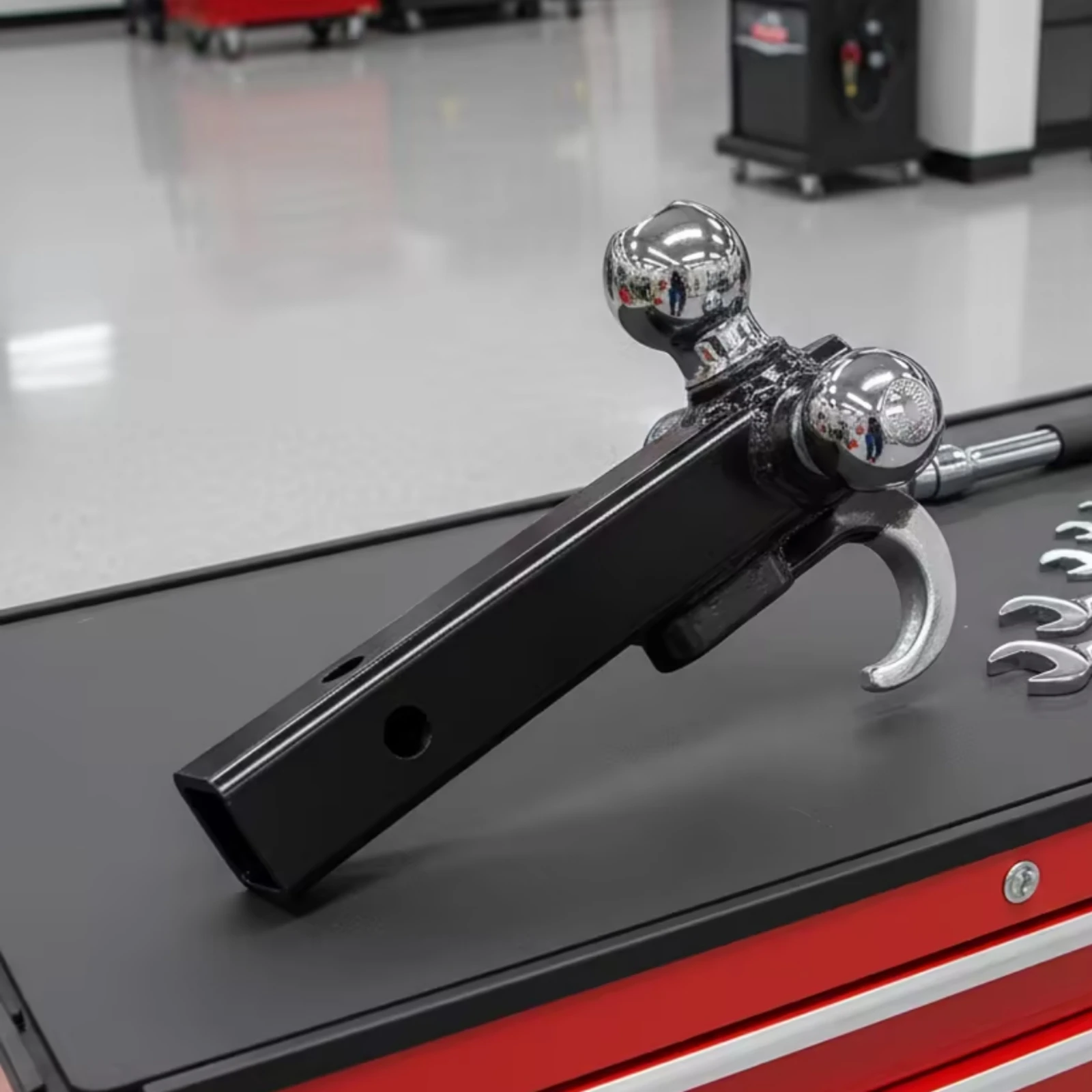 Triple-Ball Mount with Hook Versatile Trailer Hitch with Hook Triple-Ball Mount Corrosion-Resistant Hardware Rust-Proof