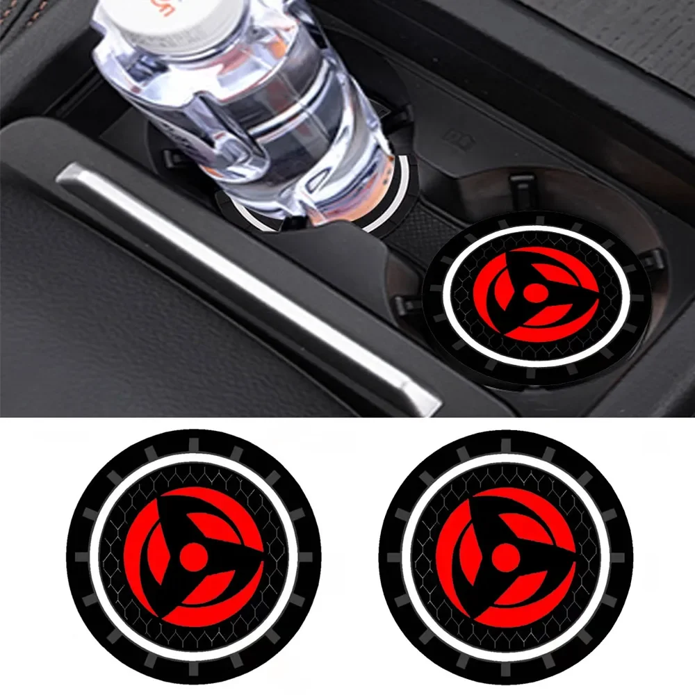 2PCS/Lot 6.6CM Car Anti Slip Mat Coaster Car Water Cup Slot Decorate Accessories Auto Styling
