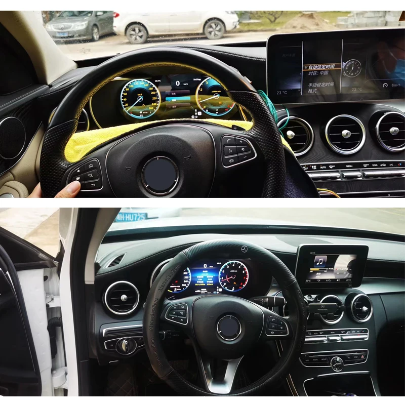 Speedometer Dasbor Layar 12.3 ''untuk Mercedes Benz C-class W204 W205 2008-2014 2015-2020 Panel Instrumen LCD Cluster Digital