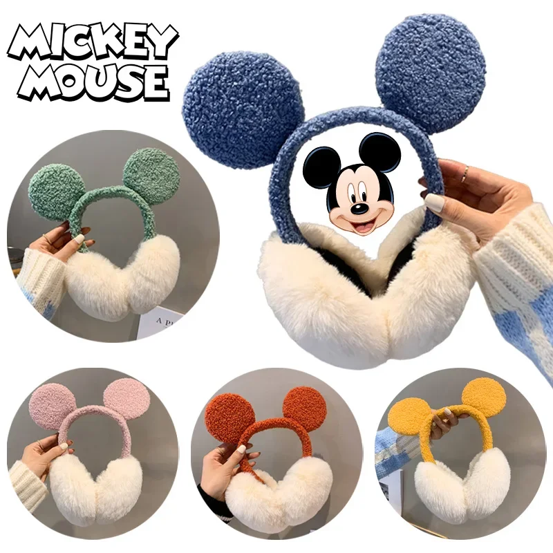 Disney Mickey Mouse Soft Plush Ear Warmer Winter Warm for Women Fashion Cute Earflap Outdoor Cold Protection EarMuffs Ear Cover