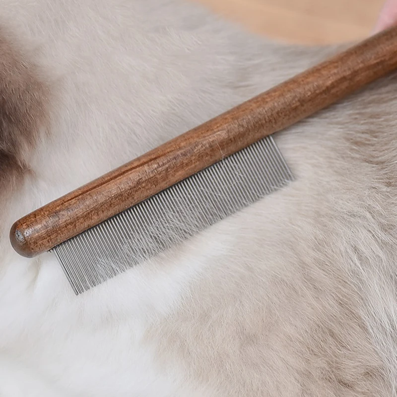 Professional Pet Deshedding Brush wooden Dematting Dog Comb Cat Brush Rake Puppy Grooming Tools Undercoat Shedding Flying Hair