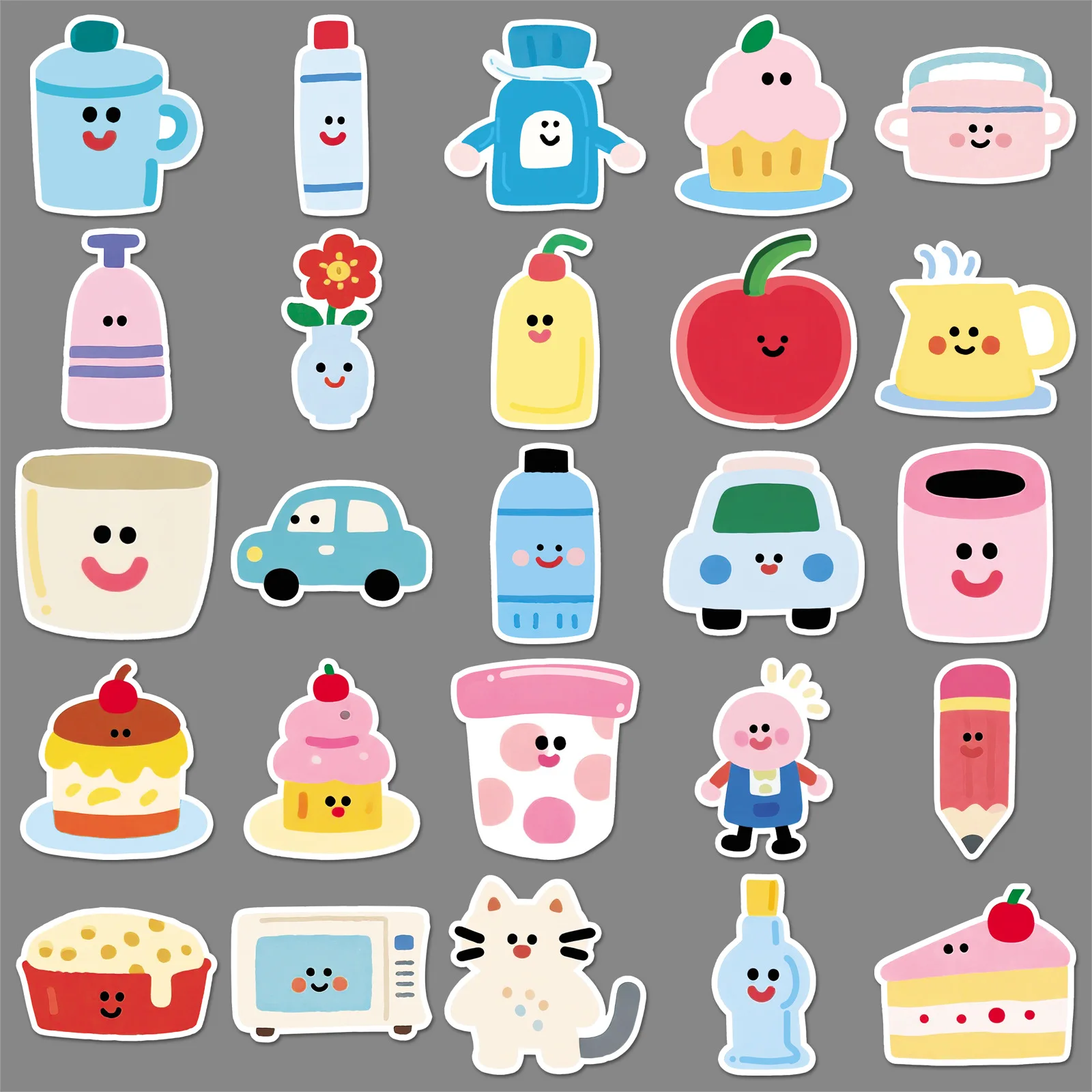 50PCS Dopamine Jeugd Leuke Graffiti Sticker Gekleurde Schetsen Cartoon Decal Laptop Telefoon Gitaar Skateboard Waterdichte Sticker