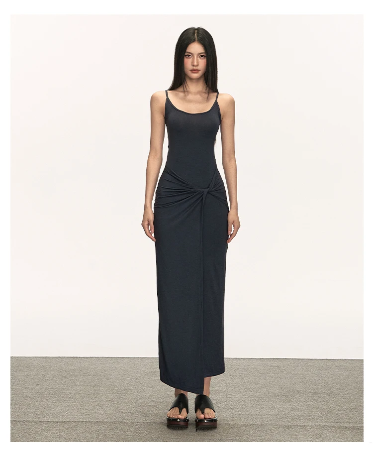 Women Camis Side Slite Wrap Slip Bodycorn Midi Dress