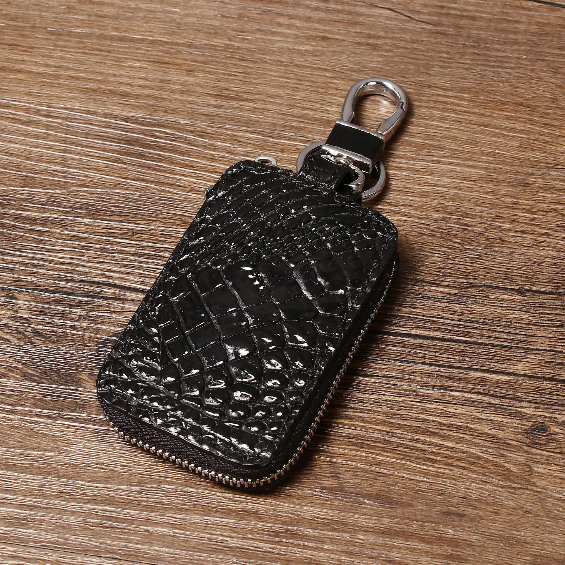 New Crocodile Pattern Men key case for car Holder Chain female Small Bag Multi Functional Couplechain Pendant Protective wallet