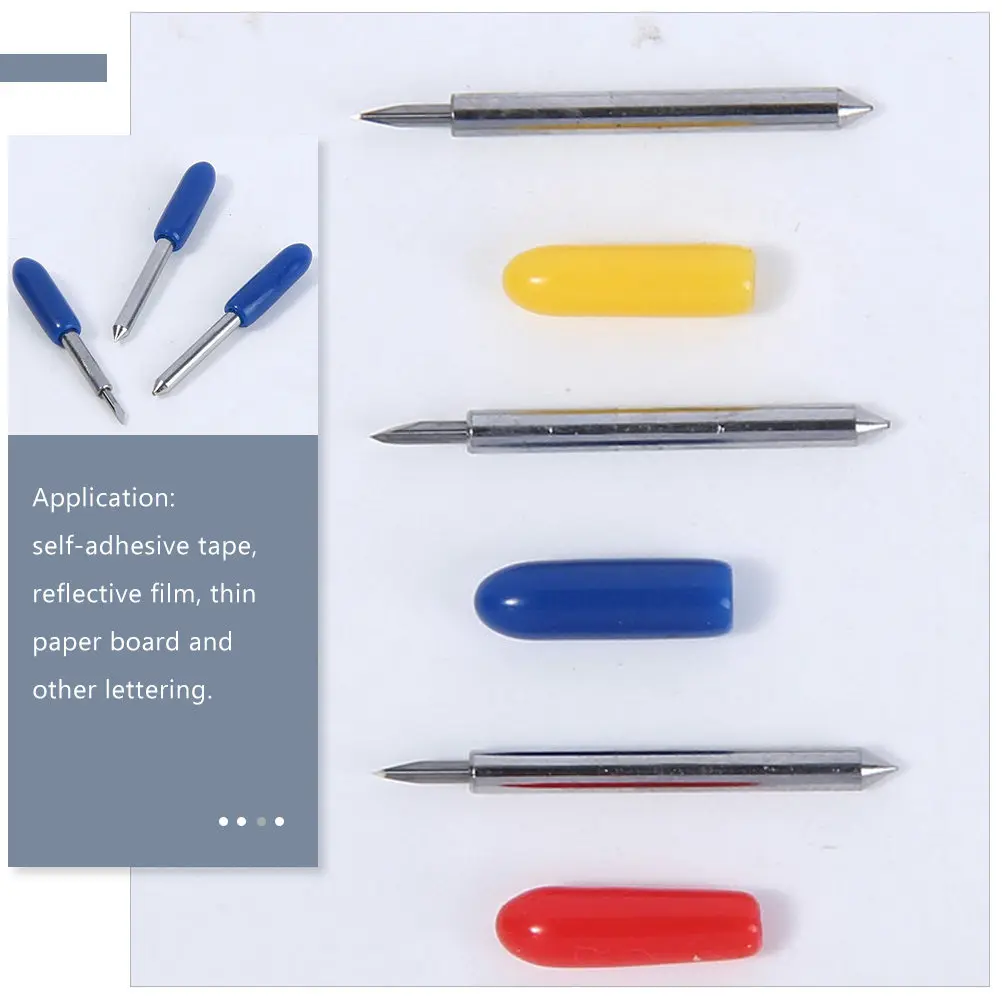 50Pcs Computer Lettering Cutters Tungsten Steel Replacement Blades for Vinyl Cutter Plotter Self-Adhesive Tape Reflective Film