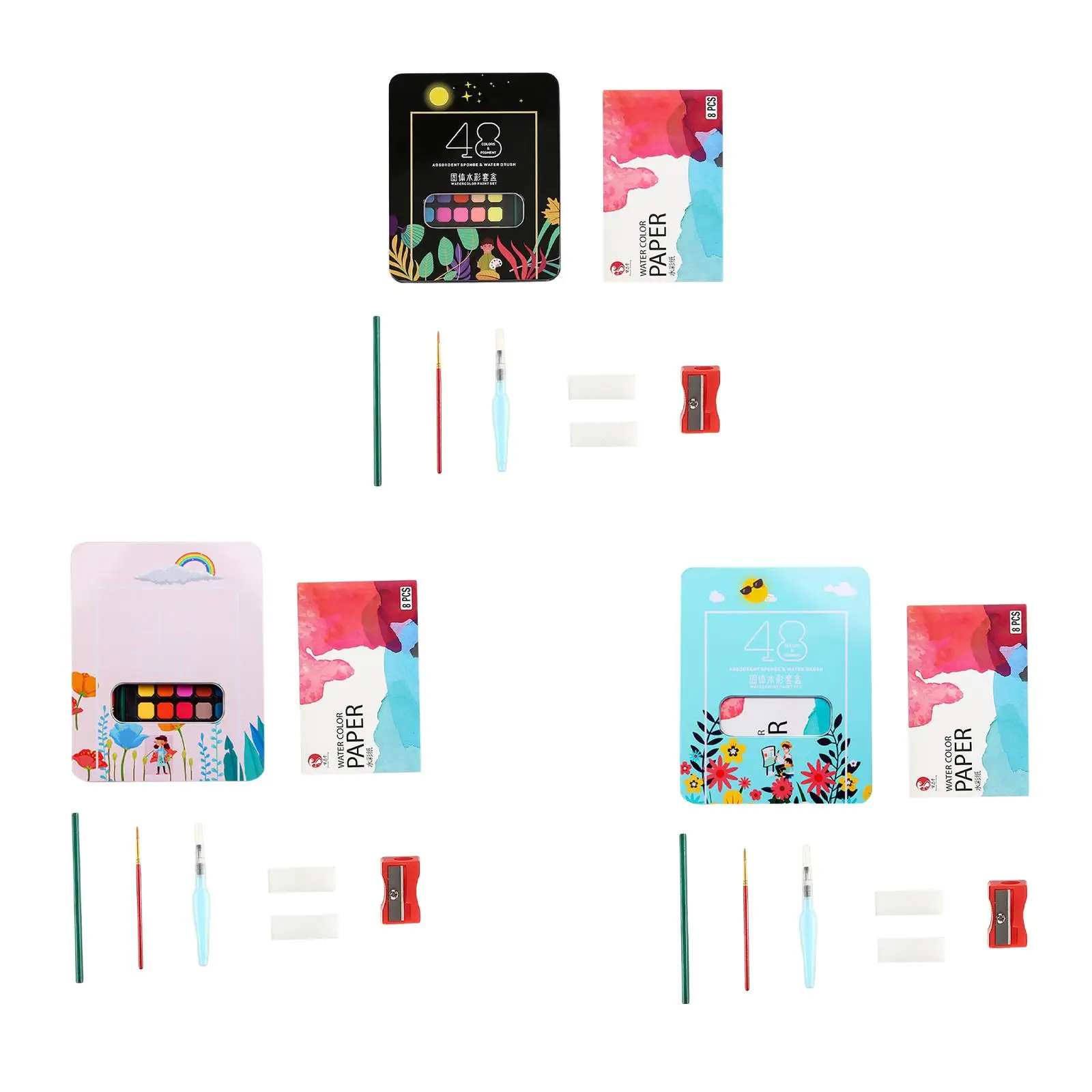 Watercolor Paint Set Pigment Watercolor Paper Water Colours Paint for Painters Students