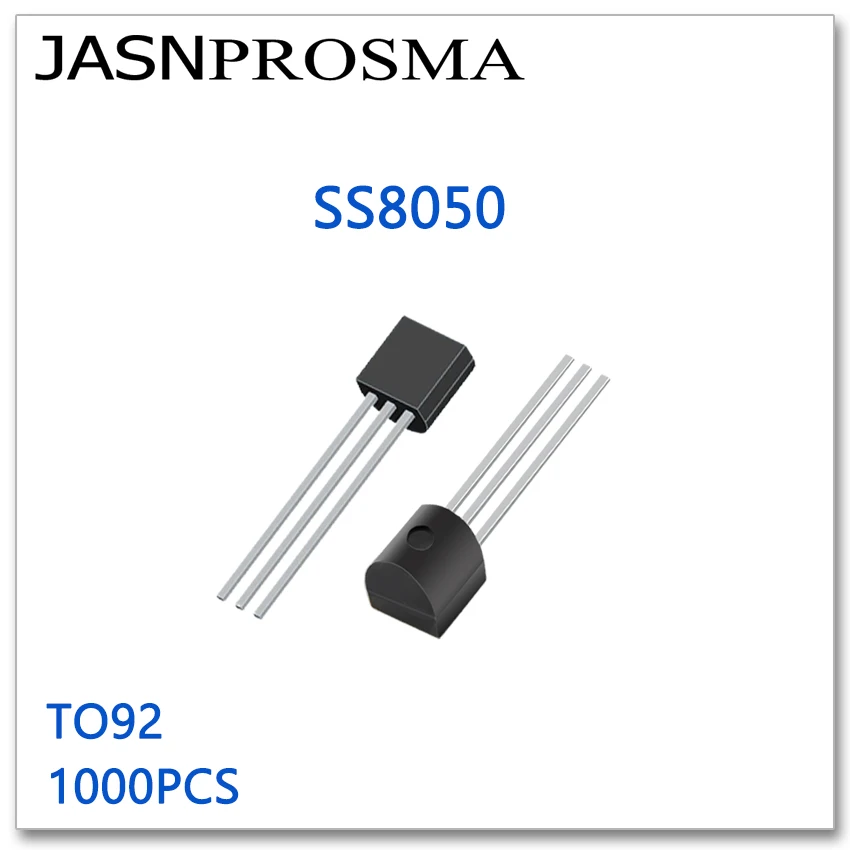 

JASNPROSMA Power Supply SS8050 TO-92 1000PCS dip 8050 TO92 1.5A 25v NPN pdf inside high quality