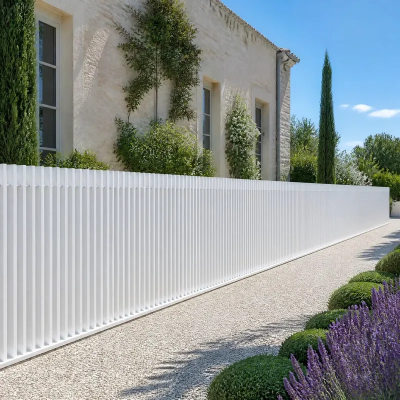 Modern French Estate Garden Aluminum Slat Fencing Seamless Row Residential Boundary Fence Panels ODM