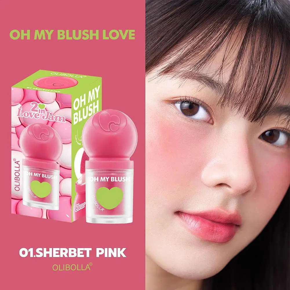 天然液体着色チーク,絹のような光沢のあるメイク,顔の輪郭,ヌードルージュ,化粧品,高品質,w0l7,1個