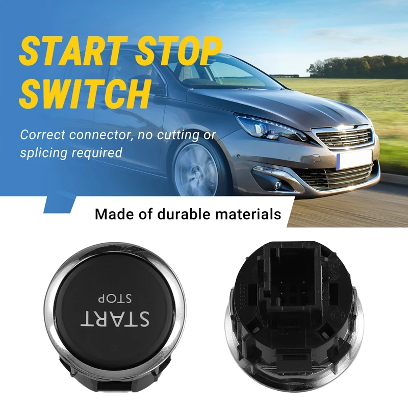 4 Pin Start Stop Switch 9805348090 9805347980 98021996ZD For Peugeot 308 408 508 Citroen C4L Push Button Start Switch