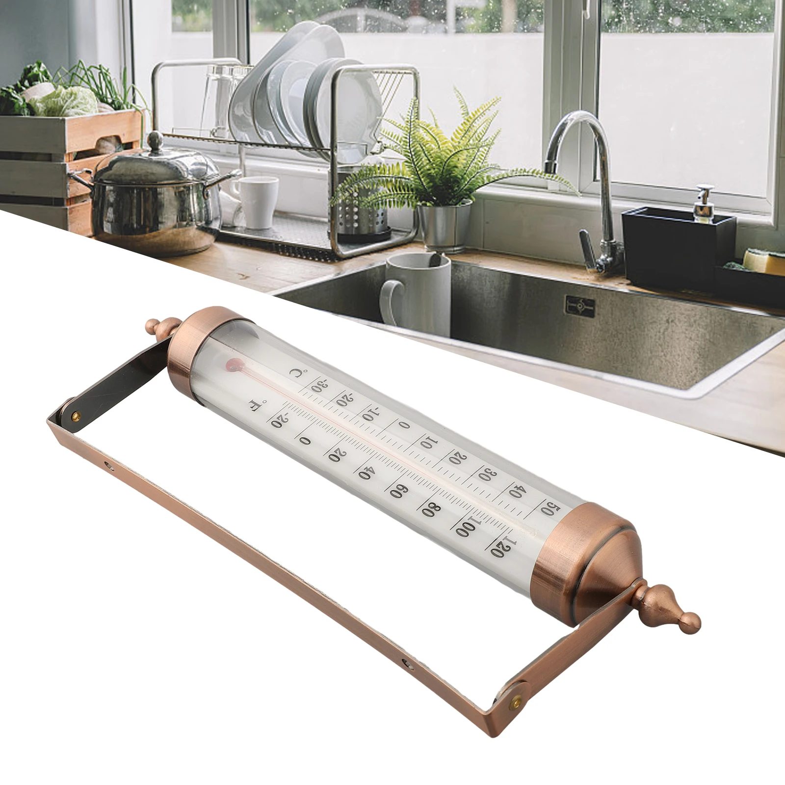 Indoor Thermometer Outdoor Thermometer High Quality 10 Inch Thermometer for Indoor and Outdoor No Batteries Required