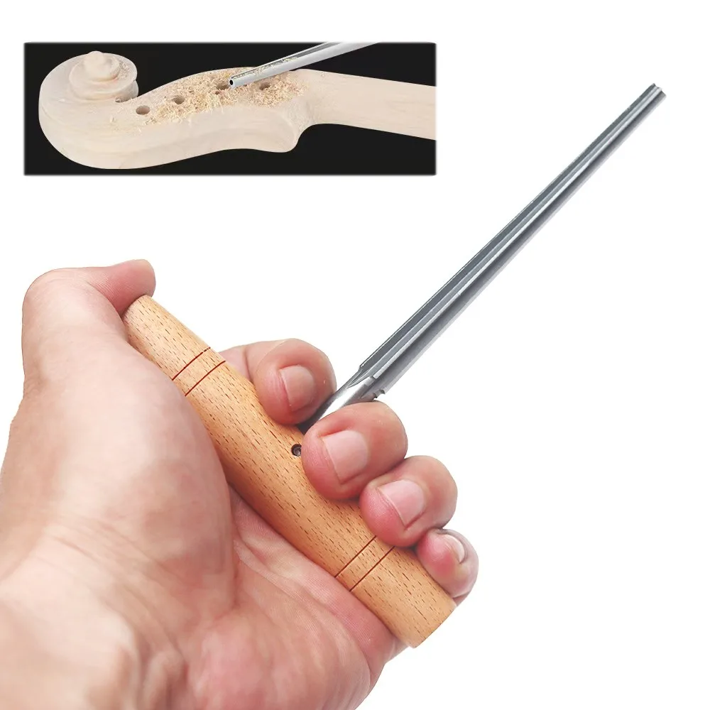 مخرطة ثقب ربط الكمان 1:30 مستدقة مع مقبض خشبي لأداة الكمان Luthier 3/4 4/4 لصيانة الآلات الموسيقية الوترية #4