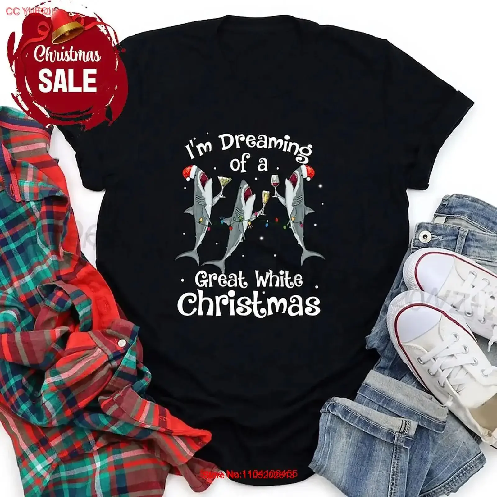 أنا أحلم لعيد الميلاد الأبيض الرائع تي شيرت مضحك القرش S خمر غسلها مصمم الملابس لينة تنوعا الرسم الشارع الشهير #1
