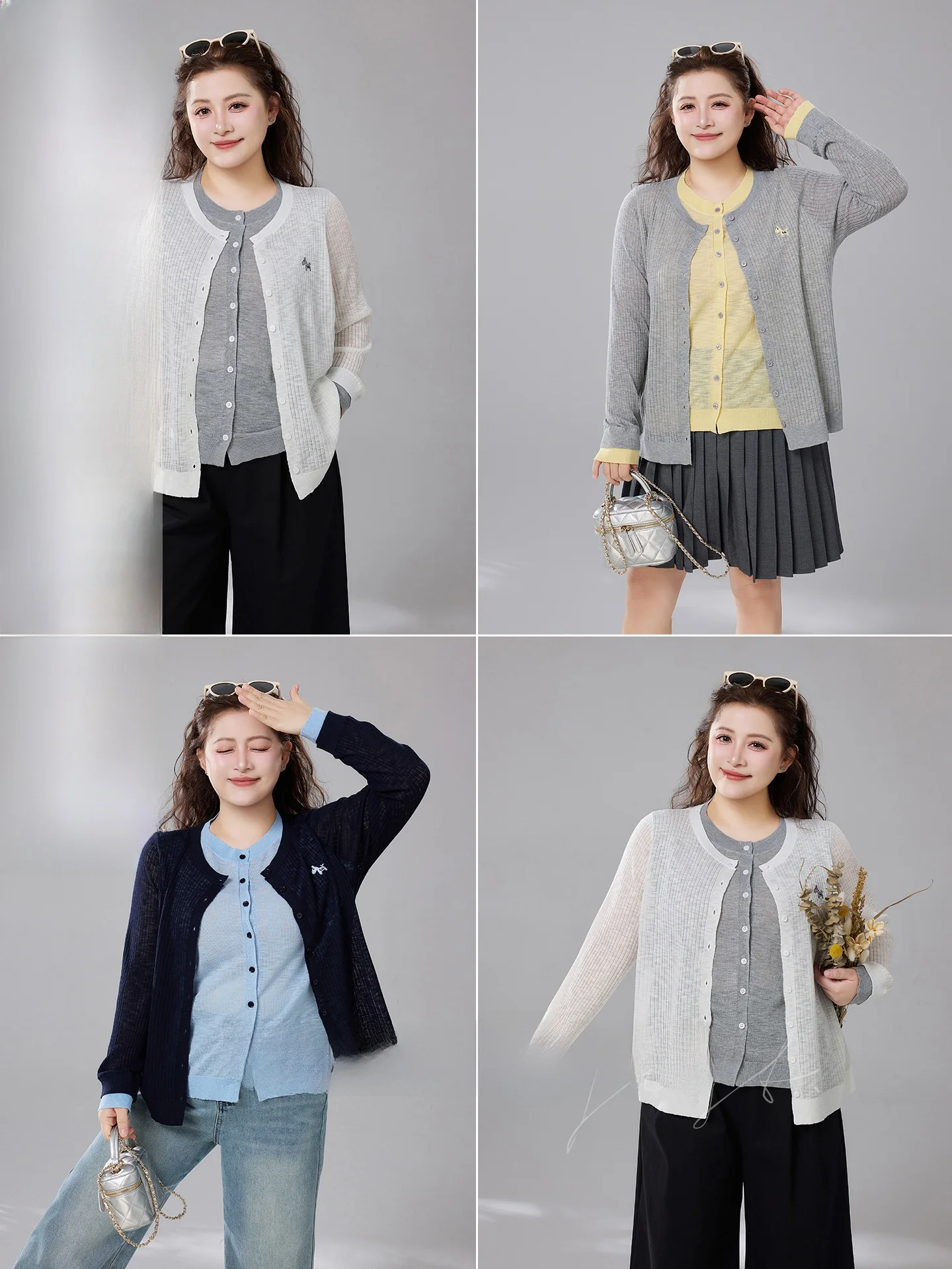 

Новый весенний вязаный свитер больших размеров с круглым вырезом, вышивкой, цветными блоками, длинными рукавами, в повседневном стиле, мягкий и удобный.