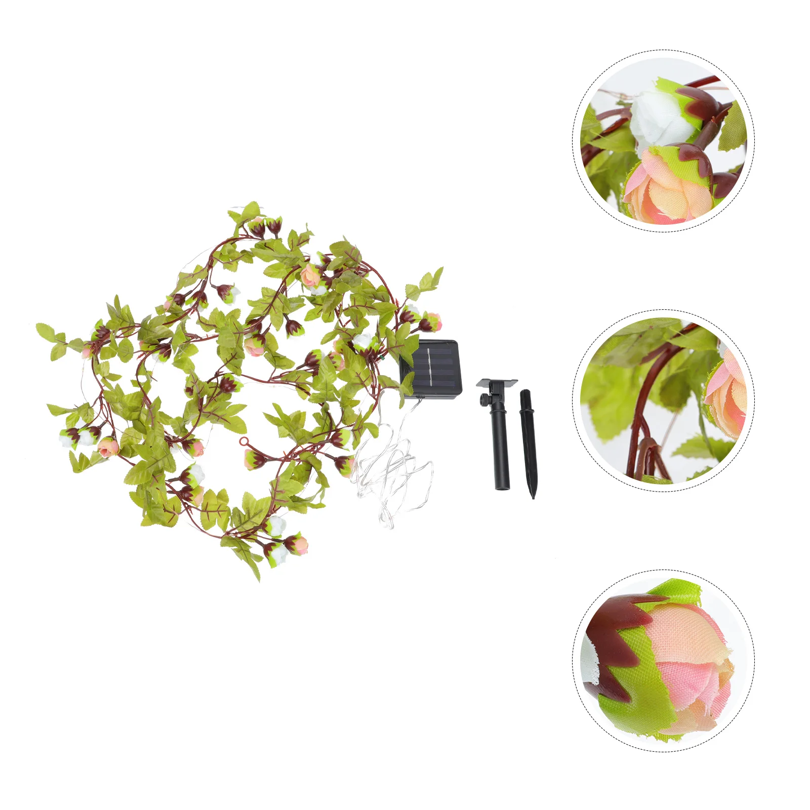 

1pc Solar Rose Light String Outdoor Garden Yard Villa Park Decor Lightweight Automatic Night Lighting Festive Atmosphere Scene