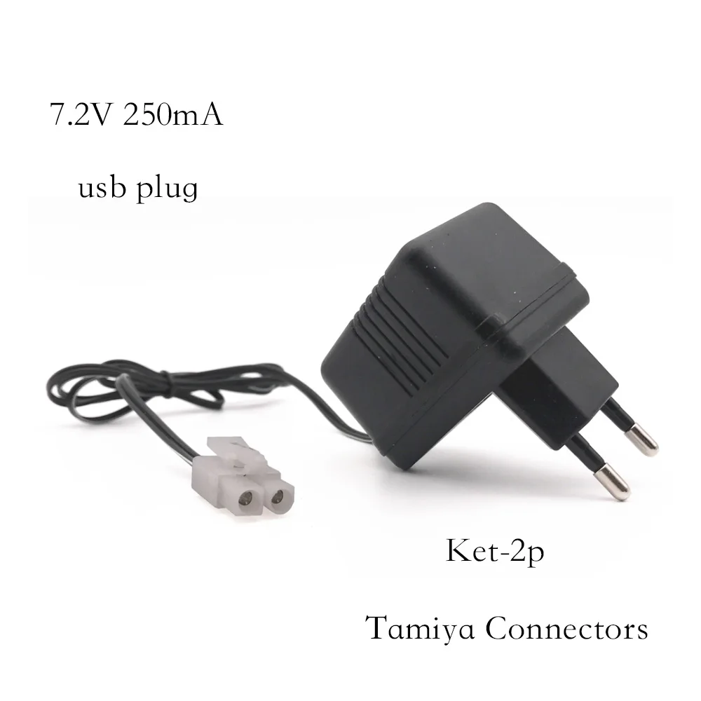 7.2V 250mAh ket-2p USB Battery Charger Units For NiCd NiMH battery pack charger For RC toy car tank boat 7.2 v Tamiya Charger