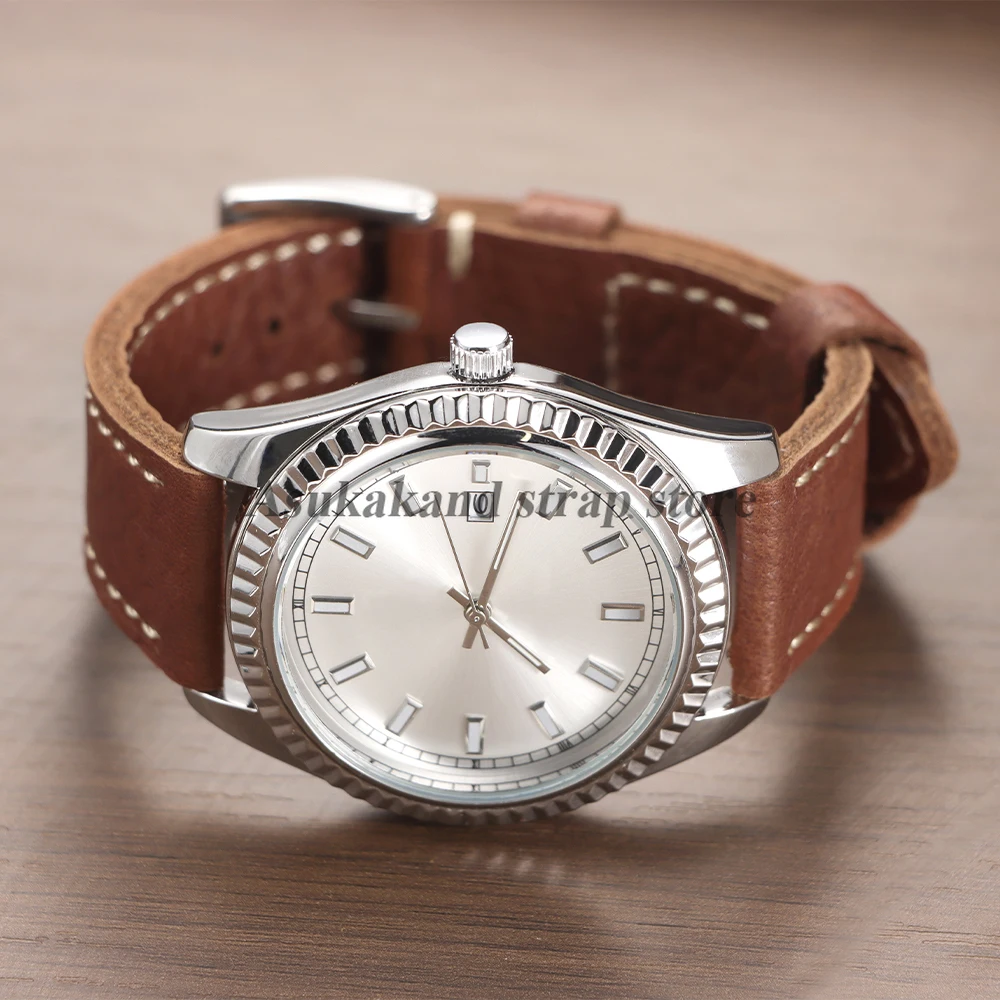 20 มม.22 มม.24 มม.นาฬิกาหนังสําหรับ Seiko สําหรับ Omega ของแท้หนังธุรกิจนาฬิกาผู้ชายสายรัดข้อมือเข็มขัดอุปกรณ์เสริม