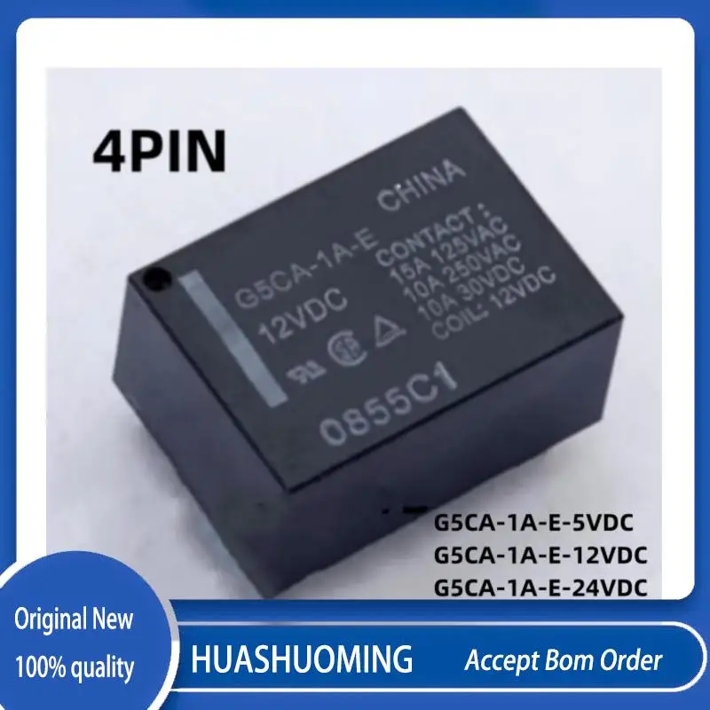 NEW 5PCS/LoT   G5CA-1A-E-5VDC  G5CA-1A-E-12VDC G5CA-1A-E-24VDC G5CA 1A E 12VDC G5CA1E G5CA-1A-E-DC12V 5V 4PIN