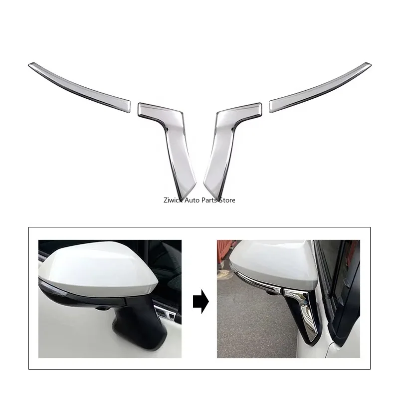 for Sienta 2022 Stainless Steel Chrome Styling External Accessories 4 PCS Car Decoration Mirror Rear View Cover Garnish Trim