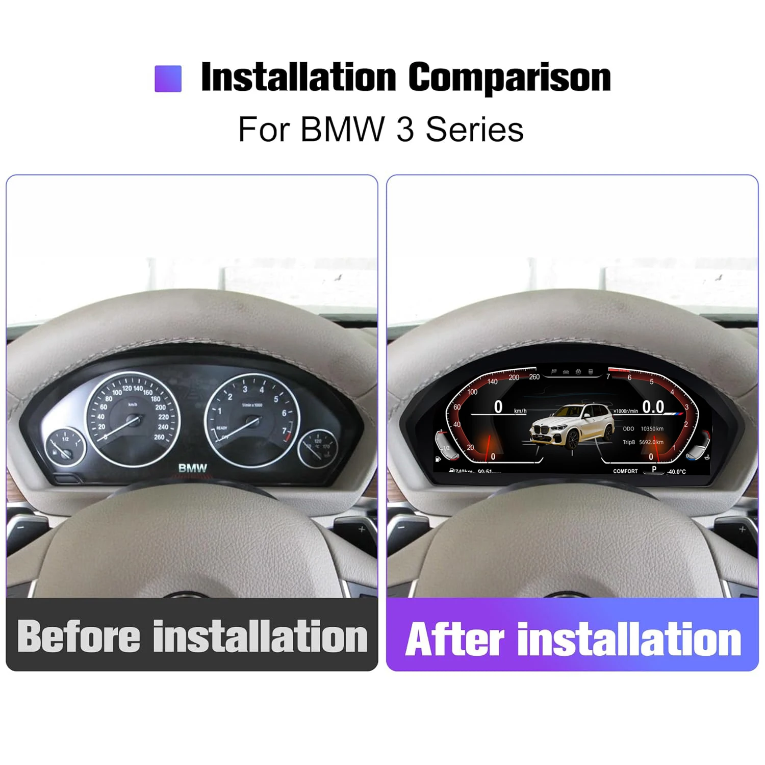 BMW F30/F31 GT-F34 F32/F33/F36 3/4シリーズ用 新型UIクラスター