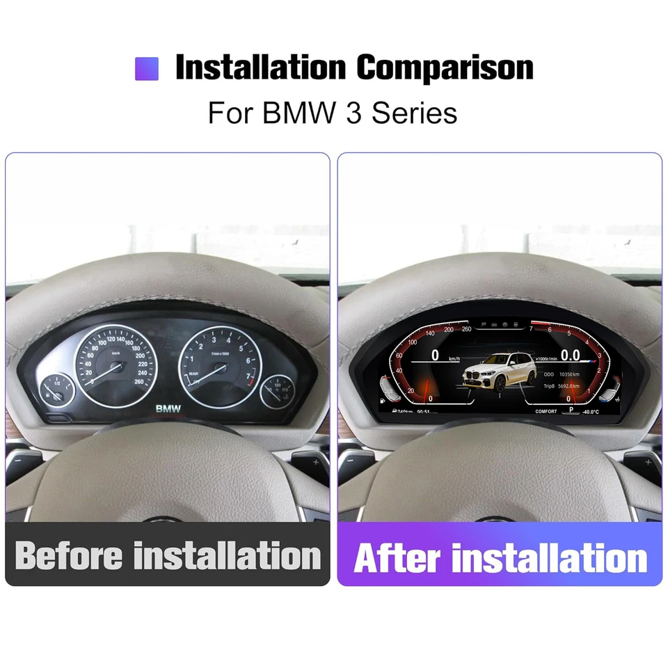  ３シリーズ F30 F31 ・ クラスタースピードメーター BMW F30/F31 GT-F34 F32/F33/F36 3/4シリーズ用 新型UIクラスター