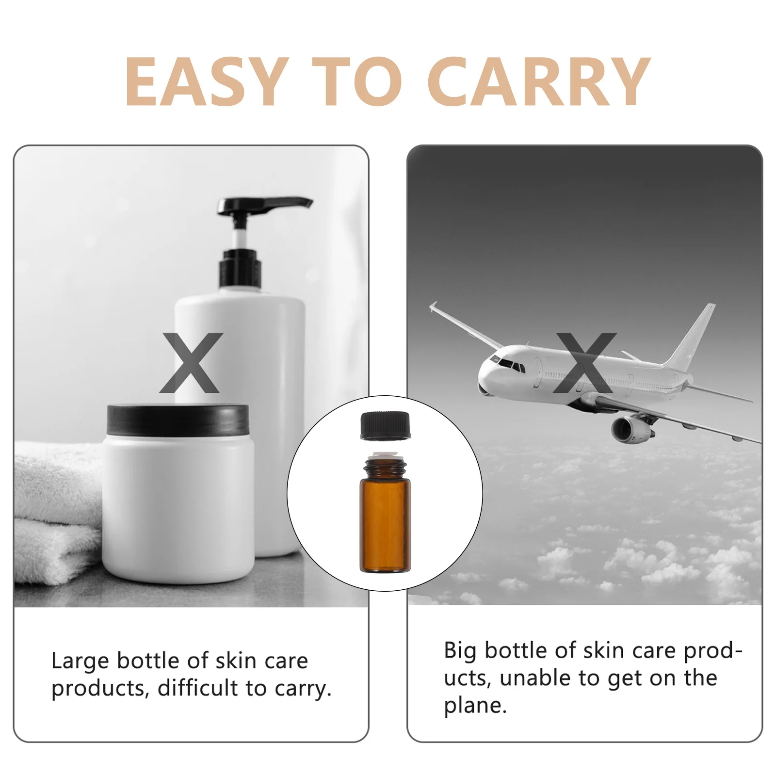 100Pcs Small Glass Vials with Lids 3Ml Brown Essential Oil Dropper Bottles Reusable for DIY Fragrance Samples Portable