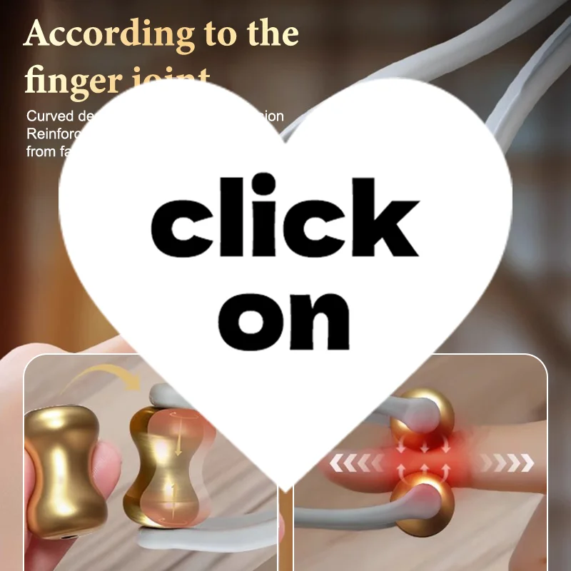 

Finger Massage Dual-Row Roller Brass Roller Design Easy Use Relieve Finger Fatigue Promote Blood Portable Finger Massage Tool