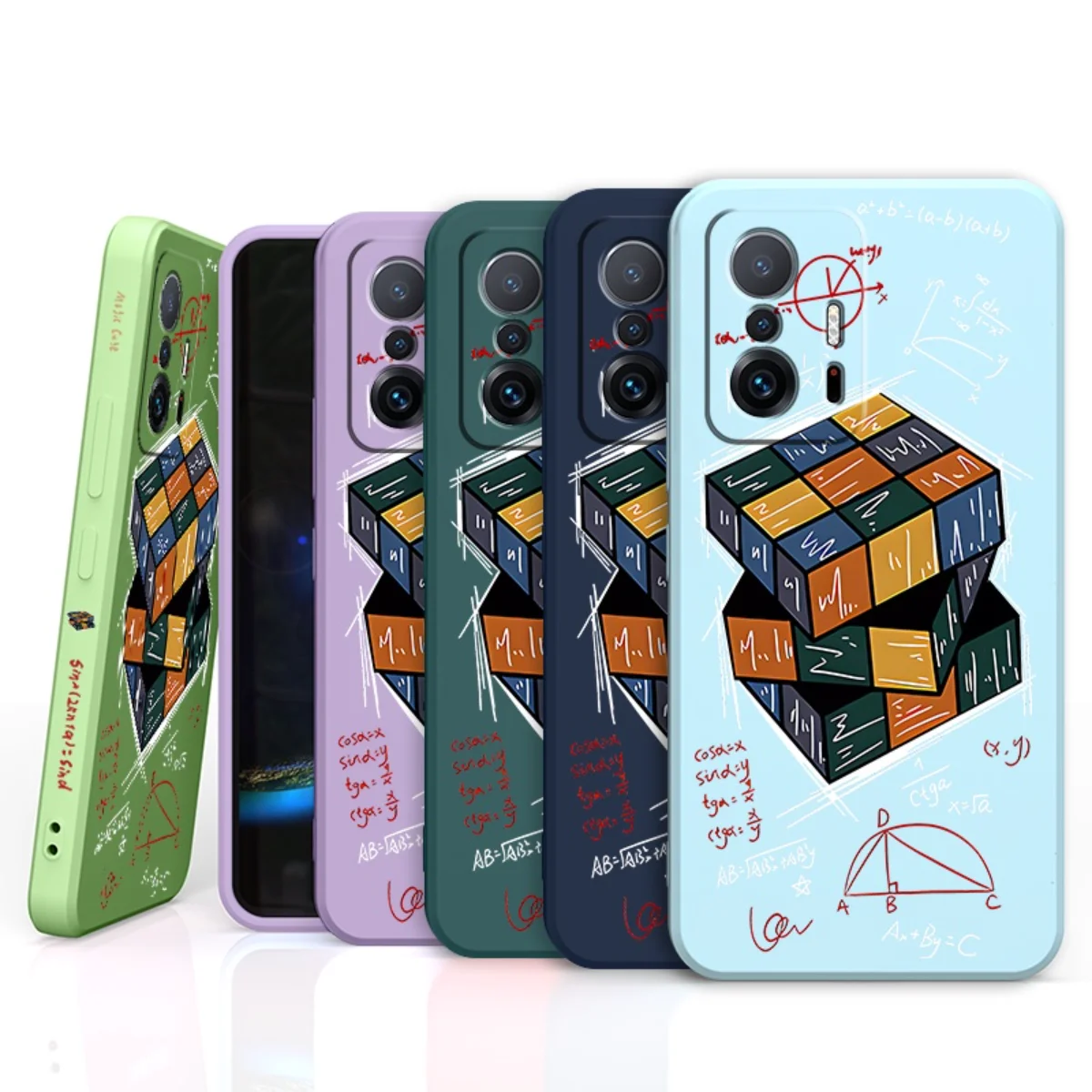 Cubic Tesseract Pattern Phone Case for Xiaomi 10T 11T 12T Pro 11TPro 12TPro Silicone Cover