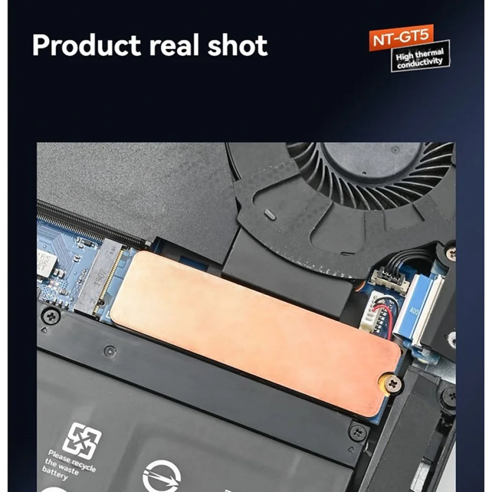 Желтый распределитель тепла NGFF NVME, кулер для ноутбука, термопрокладка M.2 SSD, аксессуары для радиатора из чистой меди