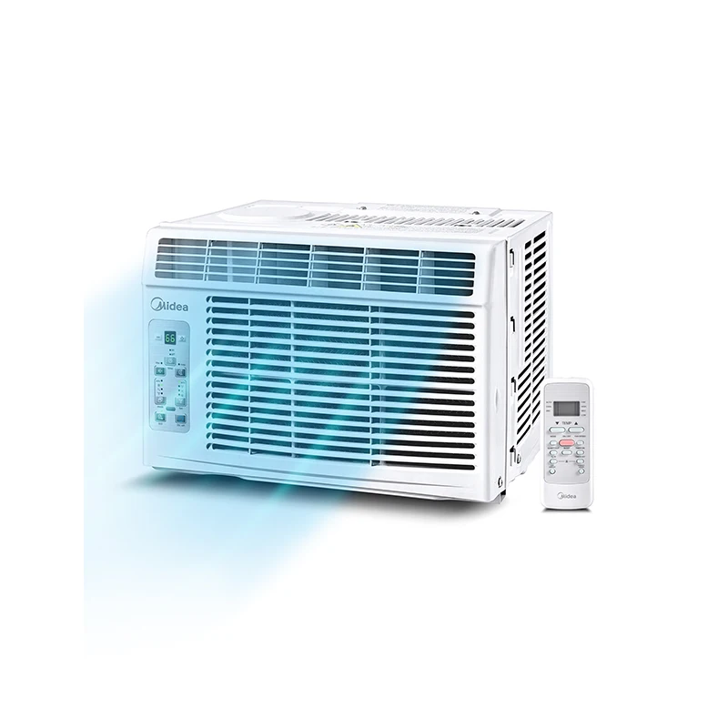 Midea Digital Window Air Conditioner with Remote Control, 3-in-1 Cool/Fan/Dehumidifier AC Unit for Rooms Up to 250 Sq.Ft, Quiet 52dB Sleep Mode, Easy Install Kit Fits 23