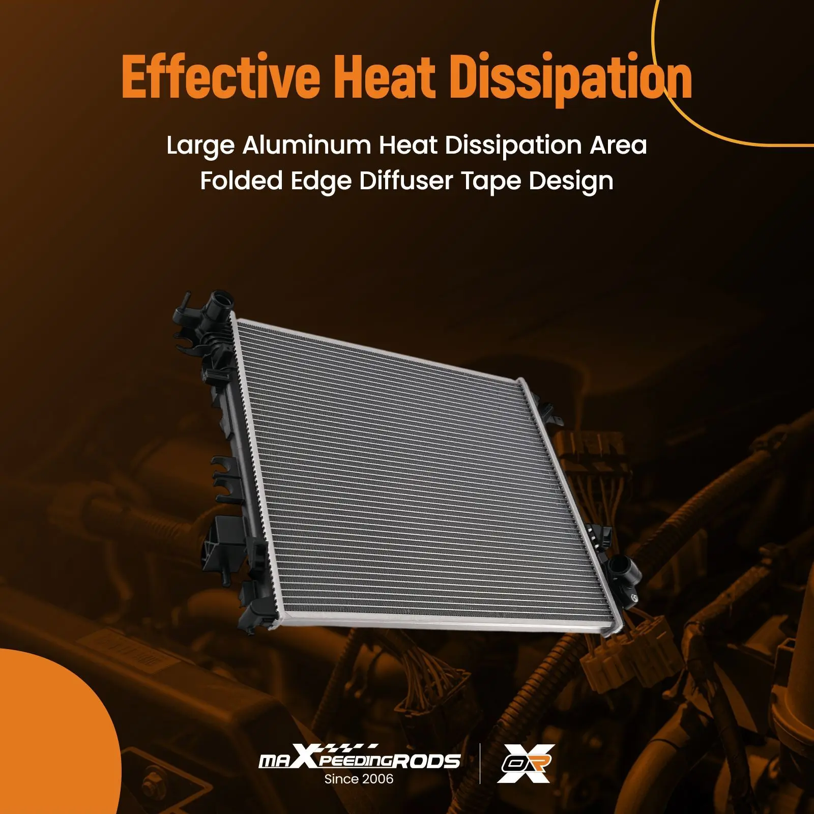 

Радиатор охлаждения для Jeep Gladiator 3.6L V6 2018-2023 CU13754, алюминиевый