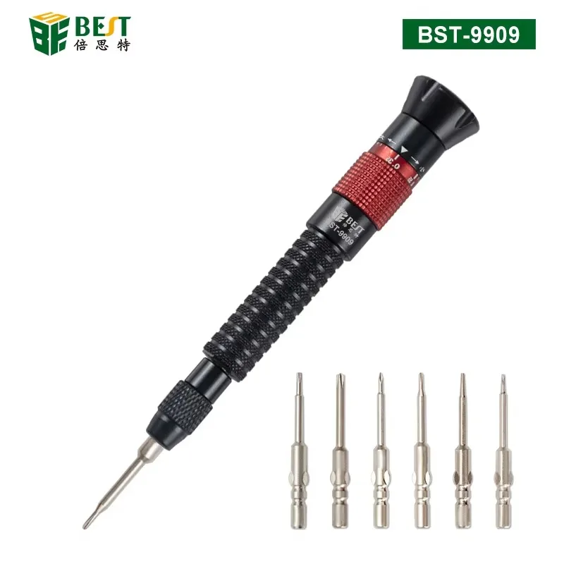 6 In 1 Screwdriver Set Adjustable Torque Magnetic Bit Interchangeable Heads Hand Tool Kit For DIY Repair And Maintenance