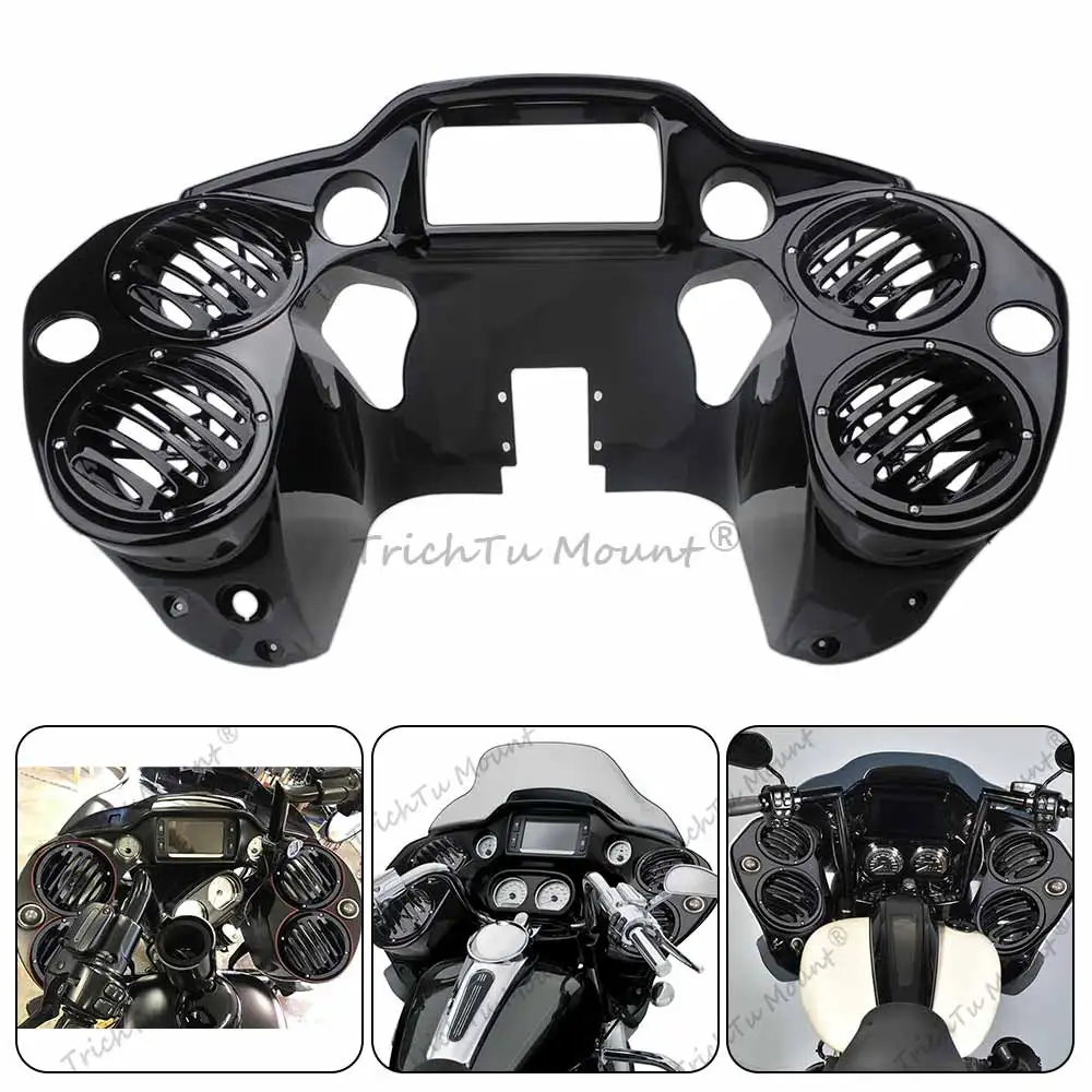 

Передняя внутренняя крышка обтекателя мотоцикла с 4 стручками динамиков 6,5 дюйма для Harley Touring Road Glide FLTRX FLTRXS 2015-2023 FLTRT 2023-25