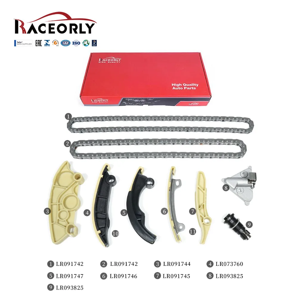 

RACEORLY Fit 2018+ Jaguar Timing Chain Kit 2.0 L4 AJ200P PT204 Ingenium Engine