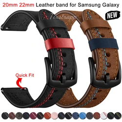 20mm 22mm Leather band for Samsung Galaxy watch 7/6/5/4 40 44 bracelet for Huawei Watch GT 4/2/2e/3/pro classic pro/4 watchbands