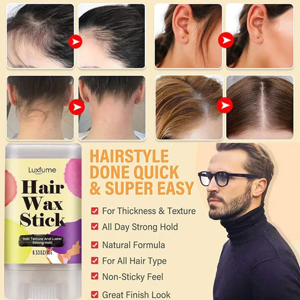 Non-greasy Broken Hair Artifact Stick Anti-frizz Broken Hair Finishing Cream Style For Men Women Hair Styling Hair Wax Stic H8a5