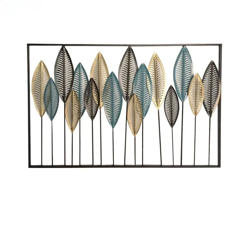 Nordic Wall Hanging Iron Palm Leaf Wall Decorations Pendant Living Room Home Sofa Background Home Decoration Accessories