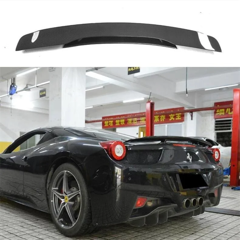 

For Ferrari 458 2011-No High Quality Real Carbon Fiber Spoiler REAR WING TRUNK LIP SPOILERS