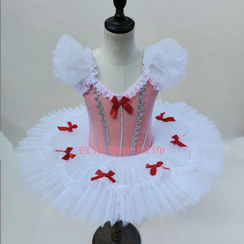 プロのバレエスカート女性ガール美容ステージパフォーマンス衣装白鳥の湖チュチュ糸ドレスふわふわスカート