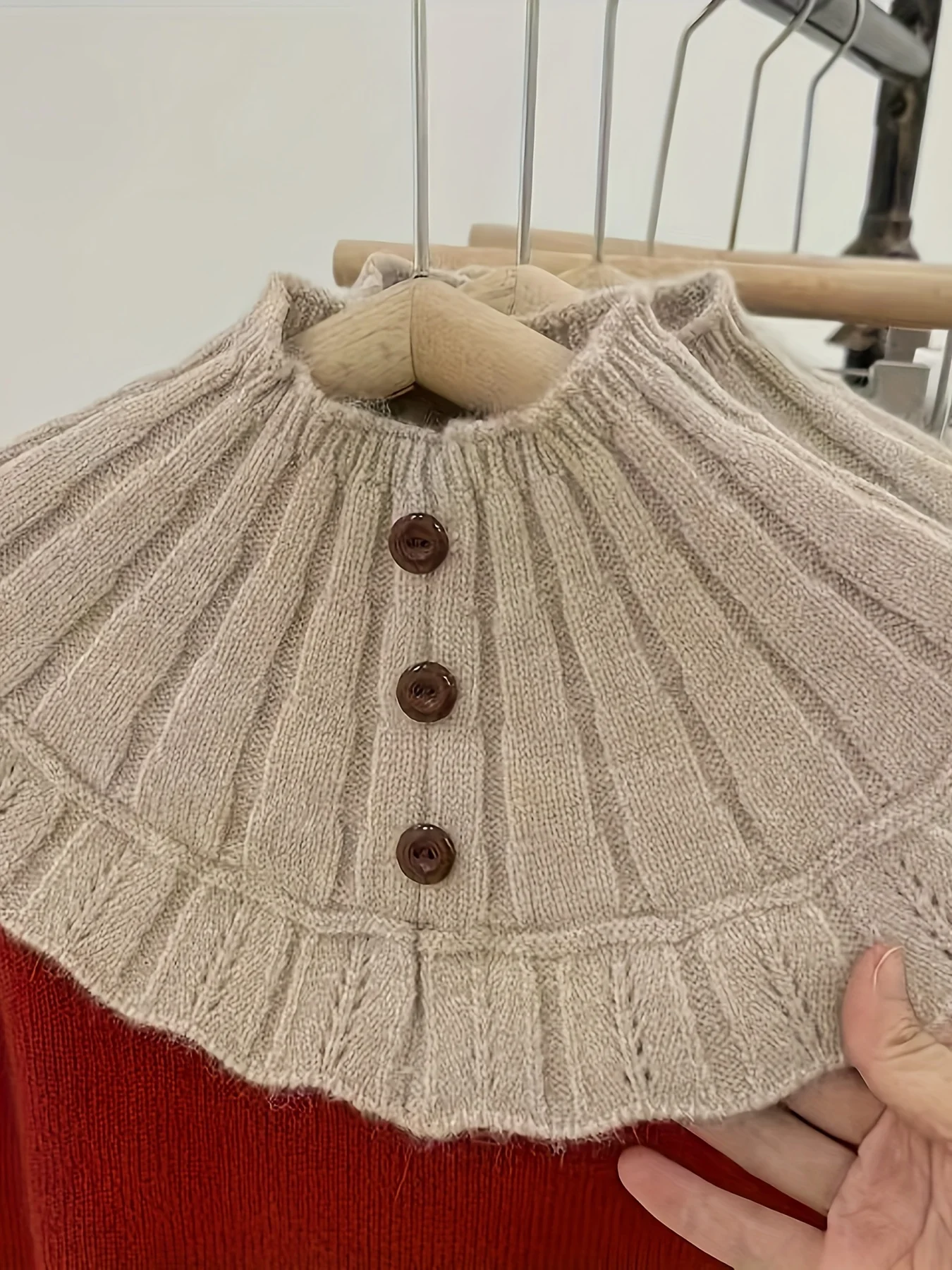 سترة متماسكة مبطنة بالصوف للفتيات، سترة صوفية جديدة للأطفال للخريف والشتاء، قميص أساسي سميك برقبة دائرية على الطراز الكوري للأطفال الصغار #4