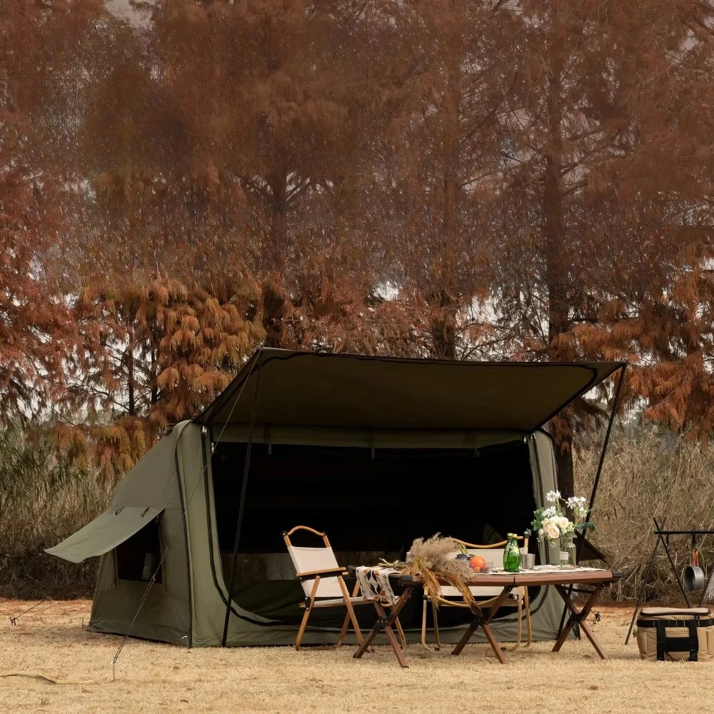 vb-Inflatable Camping Tent, 4.5 SQM Spacious Interior with Large TPU Windows