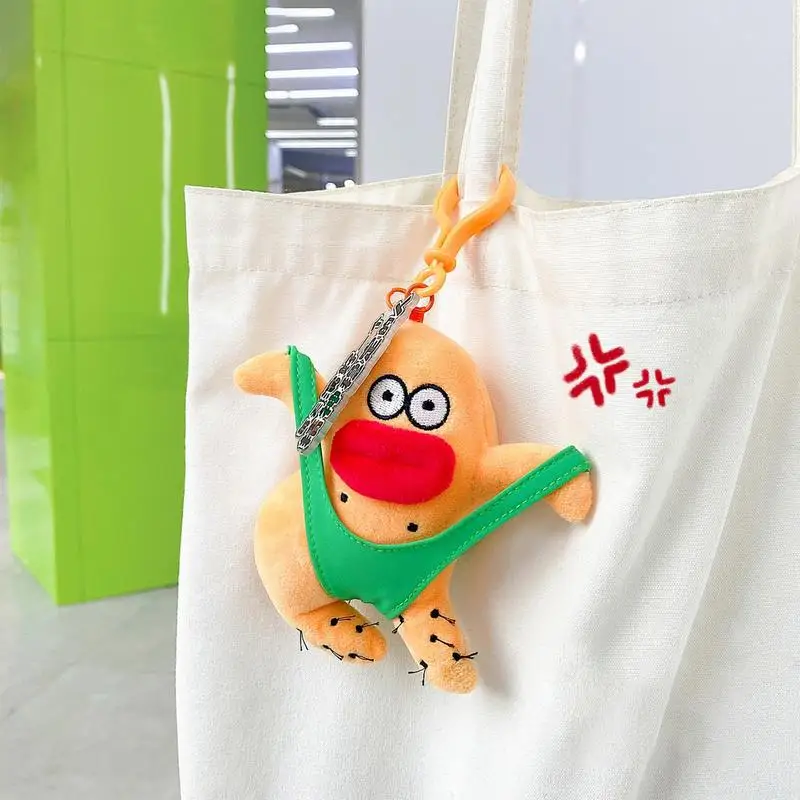 Anime Doll Toys Plush Keychain Plush Anime Design Key Chain With Humor Decorative Creative Keyring For Bags Phone Keys Pendant