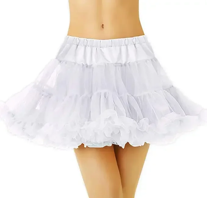 

Белая тюлевая юбка-юбка для взрослых, стандартный размер, костюм балерины из 1 предмета, Faldas Para Mujeres